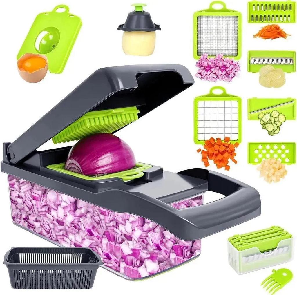 Multicolor Vegetable Cutter With 7- BladesFor Easy Slicing and Dicing