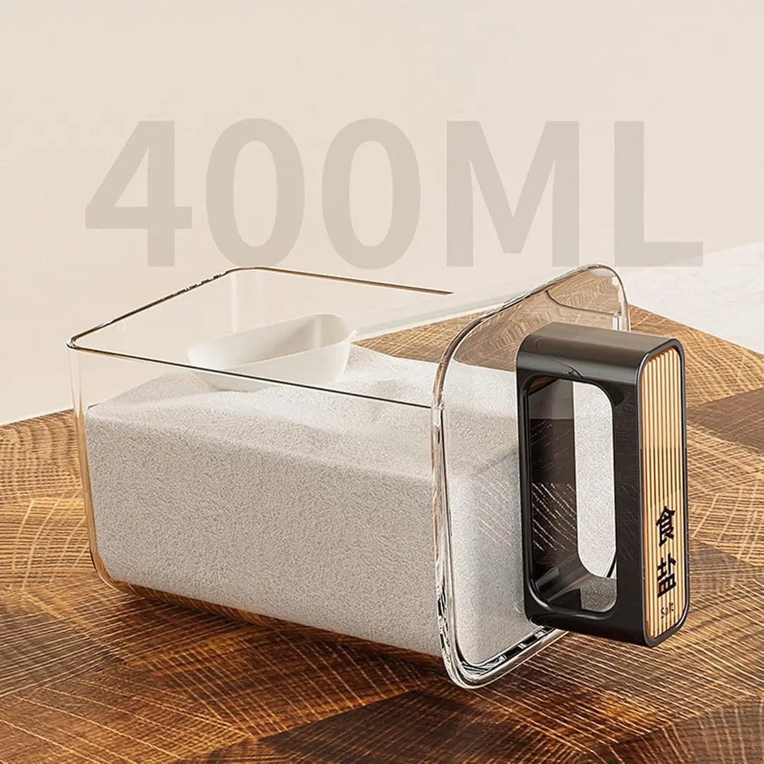 Wall Mounted Seasoning Box Condiment  Containers- Transparent Space Saving Kitchen Storage Organizer